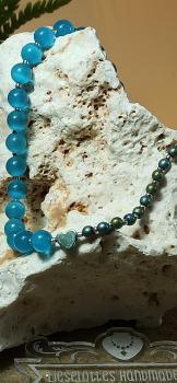 Halskette Blue Cateye Komplettansicht 2